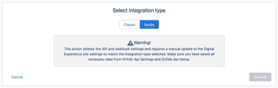 Select integration type